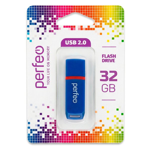 Флешка USB 32GB 2.0 Perfeo C11 Blue