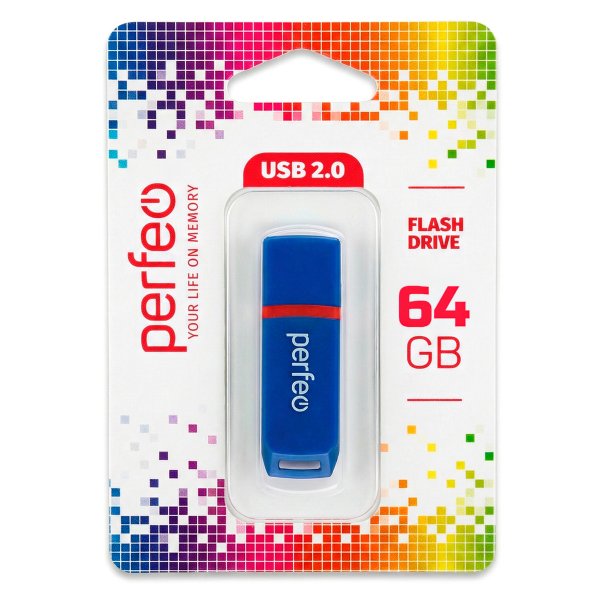 Флешка USB 64GB 2.0 Perfeo C11 Blue