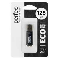Флешка USB  128GB 2.0 Perfeo E01 economy series Black