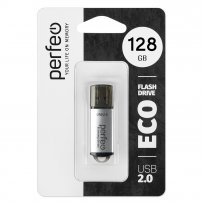 Флешка USB  128GB 2.0 Perfeo E01 economy series Silver