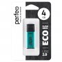 Флешка USB  4GB 2.0 Perfeo E03 economy series Green