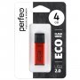 Флешка USB  4GB 2.0 Perfeo E03 economy series Red