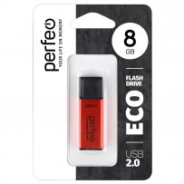 Флешка USB  8GB 2.0 Perfeo E03 economy series Red