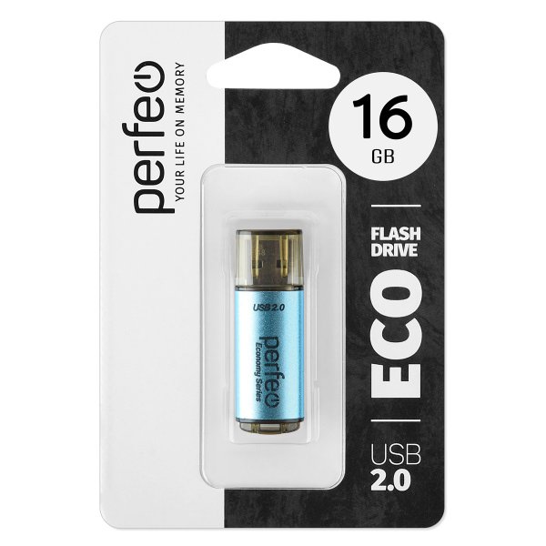 Флешка USB 16GB 2.0 Perfeo E04 economy series Blue