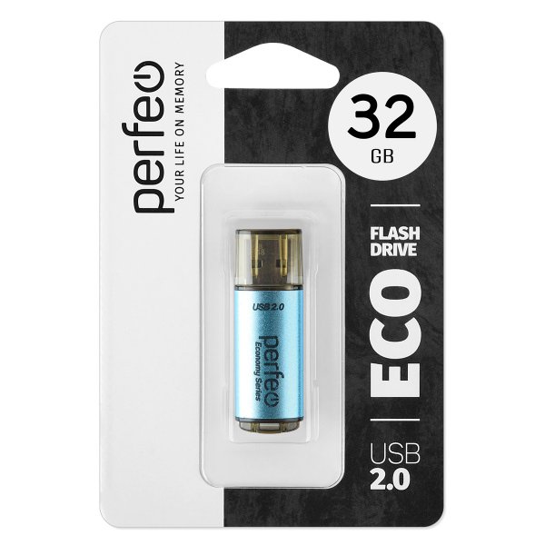 Флешка USB 32GB 2.0 Perfeo E04 economy series Blue