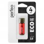 Флешка USB  4GB 2.0 Perfeo E04 economy series Red