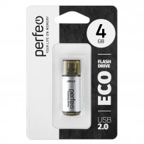 Флешка USB  4GB 2.0 Perfeo E04 economy series Silver