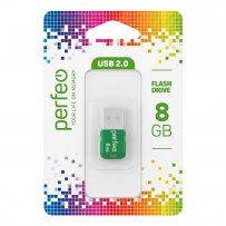 Флешка USB  8GB 2.0 Perfeo M02 Green