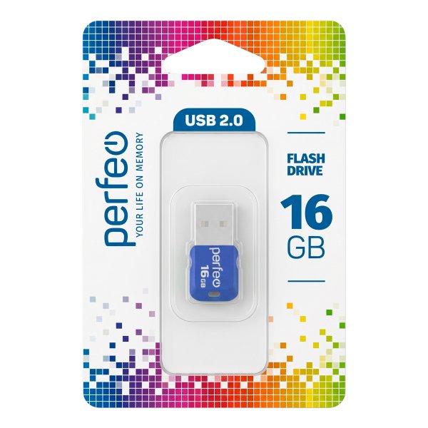 Флешка USB 16GB 2.0 Perfeo M02 Blue