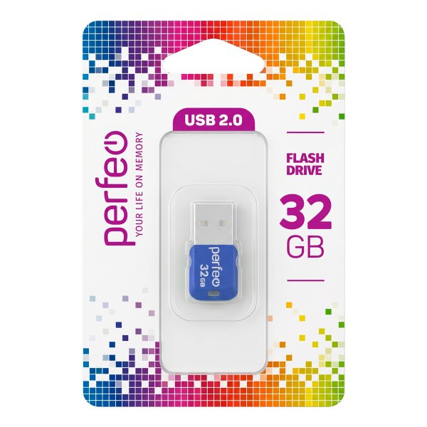 Флешка USB 32GB 2.0 Perfeo M02 Blue