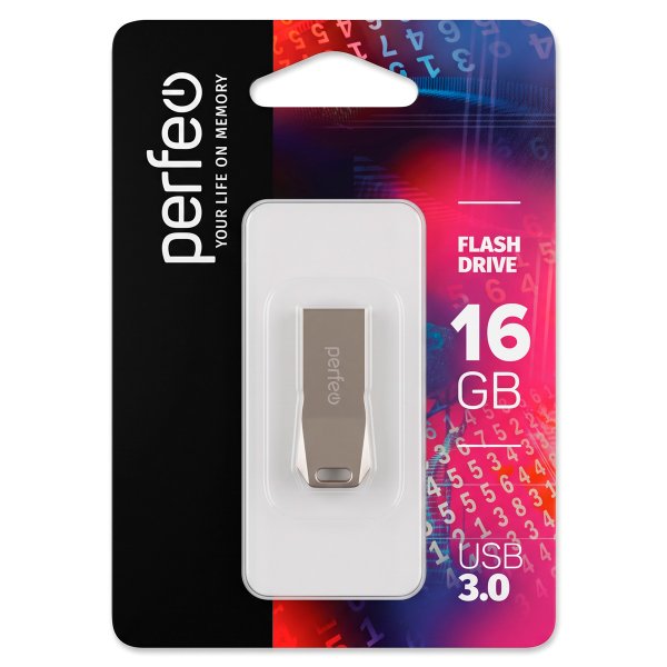 Флешка USB 16GB 3.0 Perfeo M13 HS Metal Series