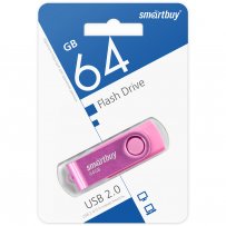 Флешка USB 64GB 2.0 SmartBuy Twist Pink