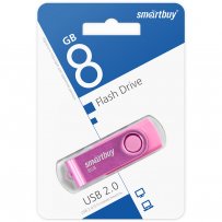 Флешка USB  8GB 2.0 SmartBuy Twist Pink