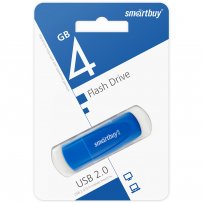Флешка USB  4GB 2.0 SmartBuy Scout Blue