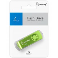 Флешка USB  4GB 2.0 SmartBuy Twist Acid Green