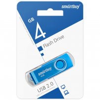 Флешка USB  4GB 2.0 SmartBuy Twist Blue