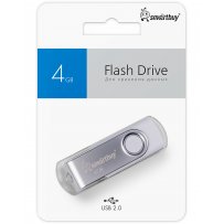 Флешка USB  4GB 2.0 SmartBuy Twist White