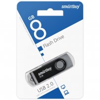 Флешка USB  8GB 2.0 SmartBuy Twist Black