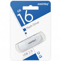Флешка USB 16GB 2.0 SmartBuy Scout White