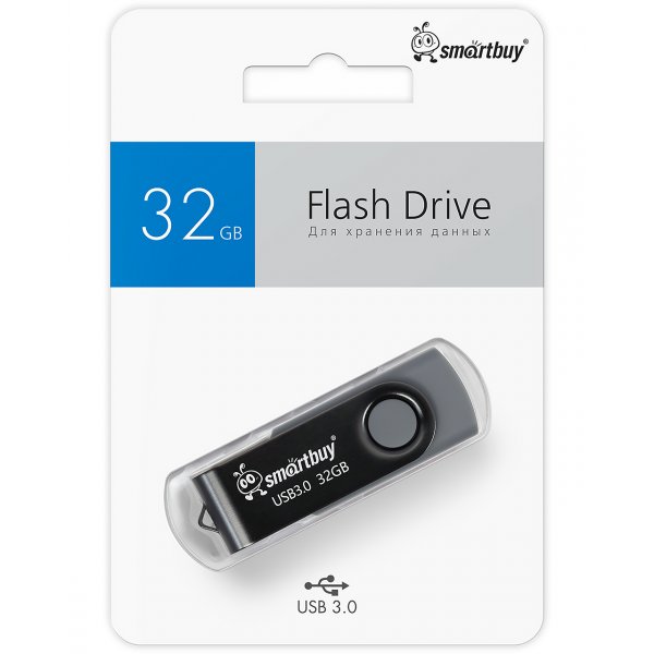 Флешка USB 32GB 3.0/3.1 SmartBuy Twist Black