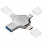 Флешка USB 32GB 3.0 SmartBuy MC15 Metal Quad (Type-C,Micro,8-pin)