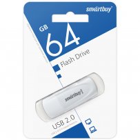 Флешка USB 64GB 2.0 SmartBuy Scout White