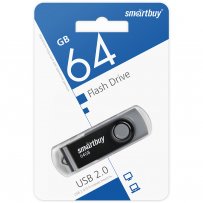 Флешка USB 64GB 2.0 SmartBuy Twist Black