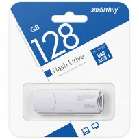 Флешка USB  128GB 3.0/3.1 SmartBuy CLUE White