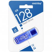 Флешка USB  128GB 3.0/3.1 SmartBuy Glossy Dark Blue