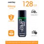 Флешка USB  128GB 3.0/3.1 SmartBuy Glossy Dark Grey