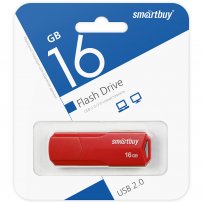 Флешка USB 16GB 2.0 SmartBuy CLUE Red