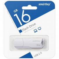 Флешка USB 16GB 2.0 SmartBuy CLUE White