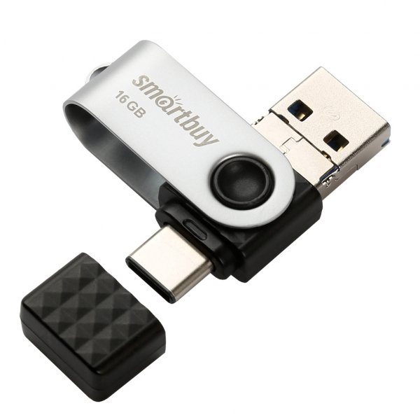 Флешка USB 16GB 3.0 SmartBuy TRIO 3-в-1 (USB/Type-C/microUSB)