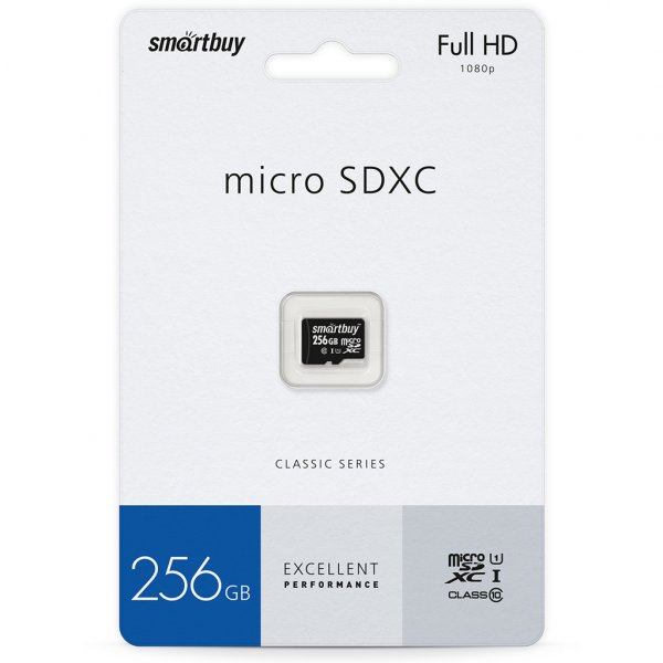 Карта памяти 256GB micro SDXC class 10 SmartBuy UHS-1 без адаптера