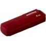 Флешка USB  4GB 2.0 SmartBuy CLUE Burgundy