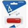 Флешка USB  4GB 2.0 SmartBuy CLUE Red