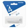 Флешка USB  4GB 2.0 SmartBuy CLUE White