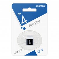 Флешка USB  4GB 2.0 SmartBuy LARA Black