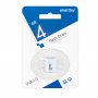 Флешка USB  4GB 2.0 SmartBuy LARA White