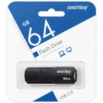 Флешка USB 64GB 2.0 SmartBuy CLUE Black