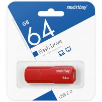 Флешка USB 64GB 2.0 SmartBuy CLUE Red