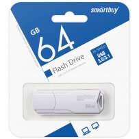Флешка USB 64GB 3.0/3.1 SmartBuy CLUE White