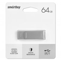 Флешка USB 64GB 3.0/3.2 Gen.1 Smartbuy M1 Metal Grey