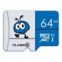 Карта памяти  64GB micro SDXC class 10 SmartBuy UHS-1 Blue с адаптером SD