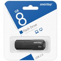 Флешка USB  8GB 2.0 SmartBuy CLUE Black