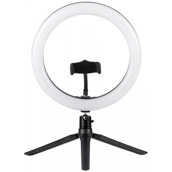 Кольцевая LED лампа Camelion KD-849 C02 LED, на триподе, настольная, d=26 см, держатель д/телефона