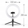 Кольцевая LED лампа Camelion KD-849 C02 LED, на триподе, настольная, d=26 см, держатель д/телефона