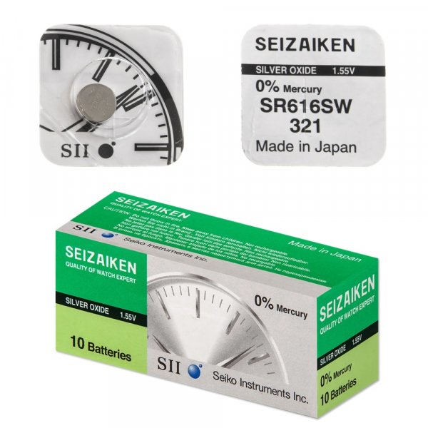 Элем.пит. R321-10Box SEIZAIKEN (SR616SW) Silver Oxide (10/100) годен до 06.2026