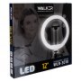 Кольцевая LED лампа WALKER WLR-3010 с держателем для проф. съемки, 30 см, белый свет