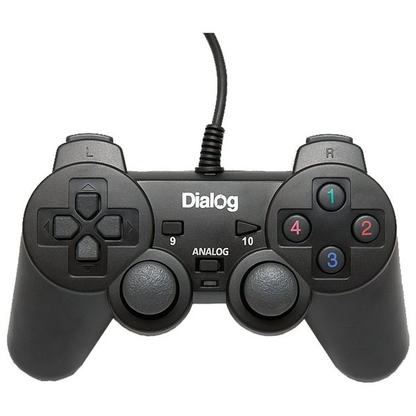 Геймпад проводной GP-A11 DIalog Action - вибрация, 12кнопок, USB, чёрный